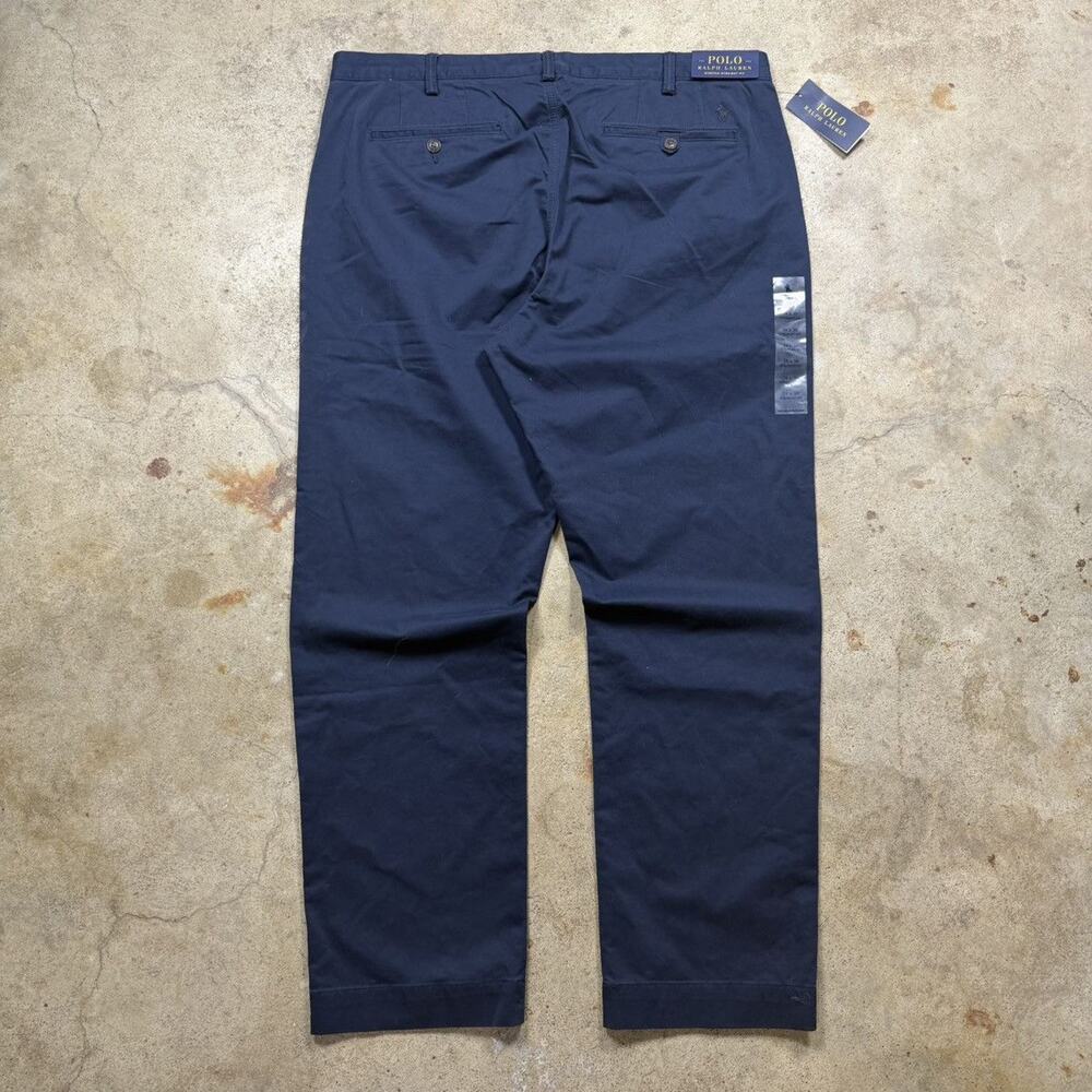 New Navy Blue Polo Ralph Lauren Stretch Straight Fit Chino Pants Size 38x30